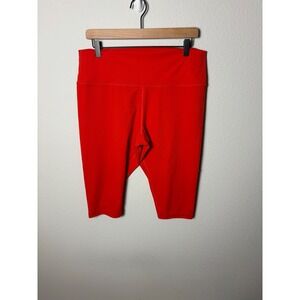 Athleta Transcend High Rise Rib Crop Legging Cardinal Red 592700 XL